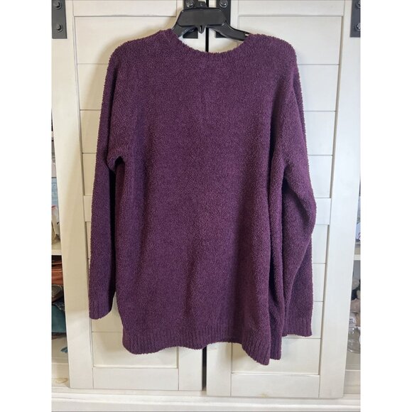 Torrid Size 2 Purple Cozy Textured Long Sleeve Sweater Pullover Oversized Top - Picture 3 of 4